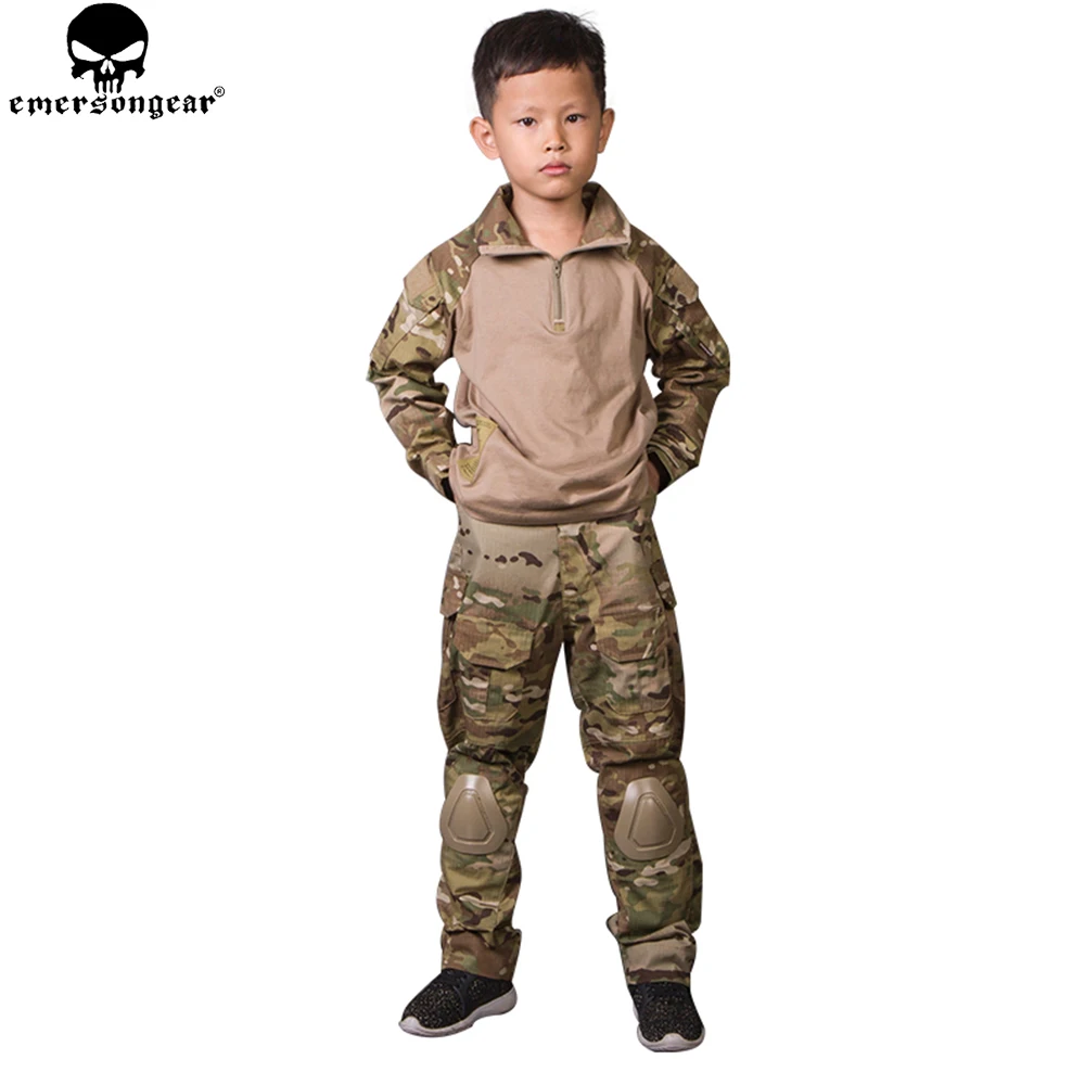 

EMERSONGEAR G3 MC Children Tactical Suit Kid Camouflage Hunting Hunting Airsoft Suits Sportswear 5Y-14Y Kids Tracksuit EM6895