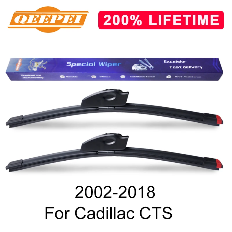 

QEEPEI Replace Wiper Blade For Cadillac CTS 2002-2018 Windshield Windscreen Natural Rubber Replacement Wiper