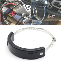 Protector de escape Universal para motocicleta, cubierta de lata para BMW F800GS, F700GS, K1200R, 100MM-140MM, ovalado/akrapovic