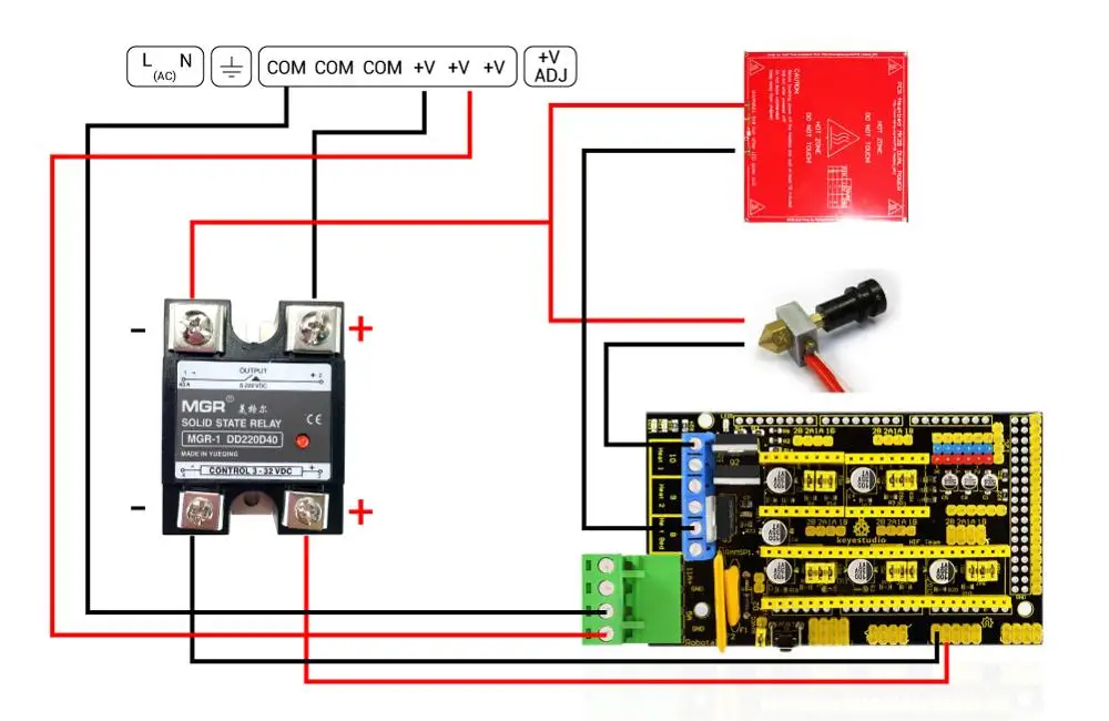 C 3D-Drucker Heizbett-Stromversorgungsmodul Hochstrom-SSR-KIT MOSFET Upgrade RAMPS 1.4 Reprap – Detail 13
