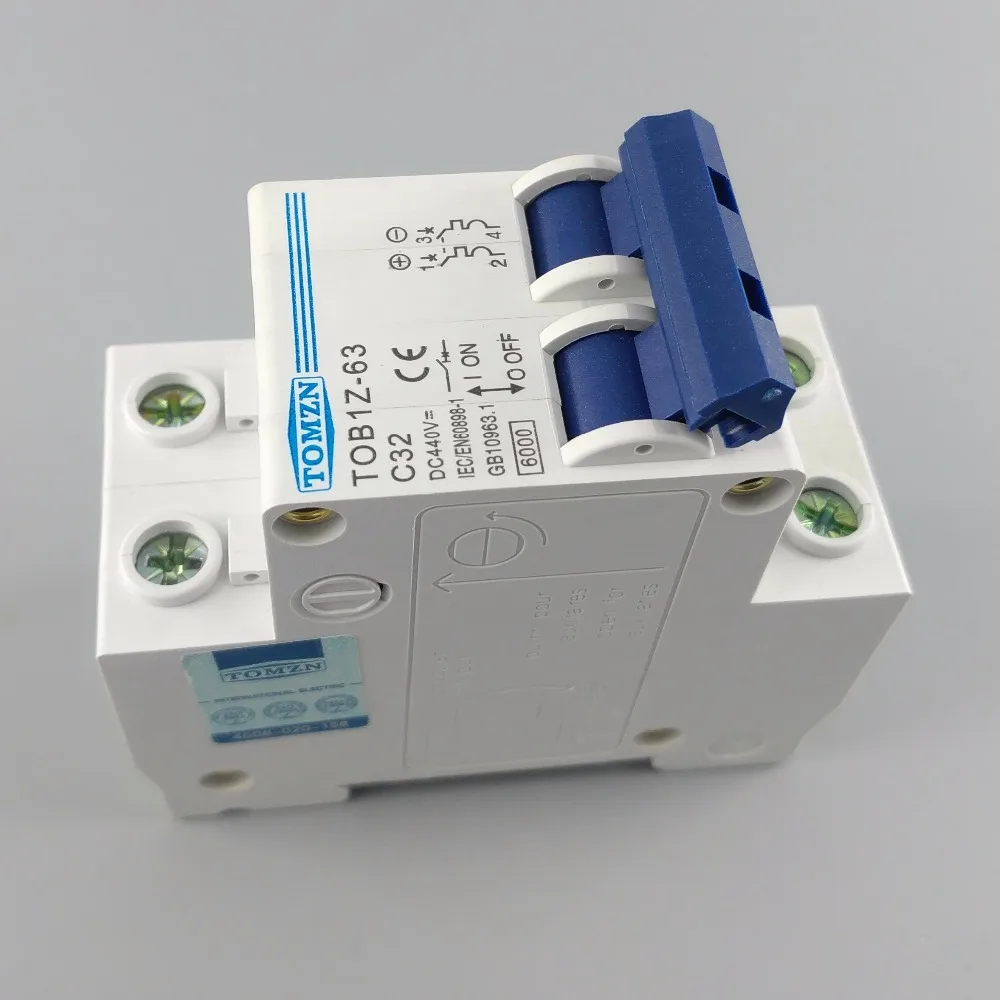 2P 32A DC 440V Circuit breaker MCB C curva