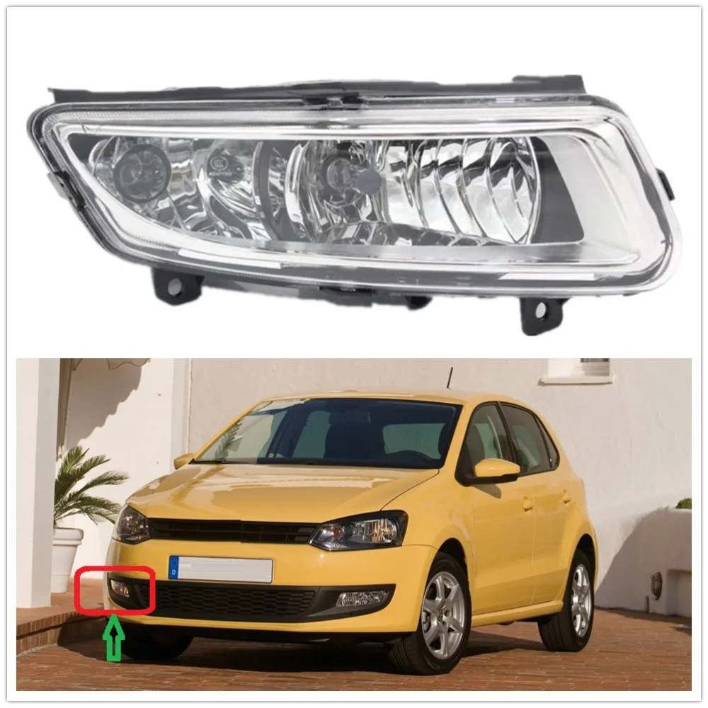 

Правая сторона противотуманная фара для VW Polo 6R 6C Хэтчбек 2009 2010 2011 2012 2013 2014 2015 Галогенные Противотуманные фары светильник с 2 лампы