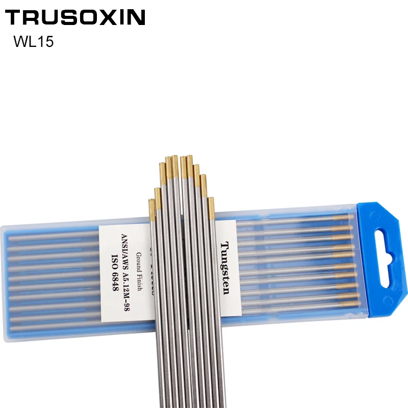 10pcs Gold Head Lanthanated Tungsten Electrode 1.0 /1.6/2.0/2.4/3.0/3.2/4.0X175mm TIG Tungsten Needle/Tungsten Electrode/TIG Rod