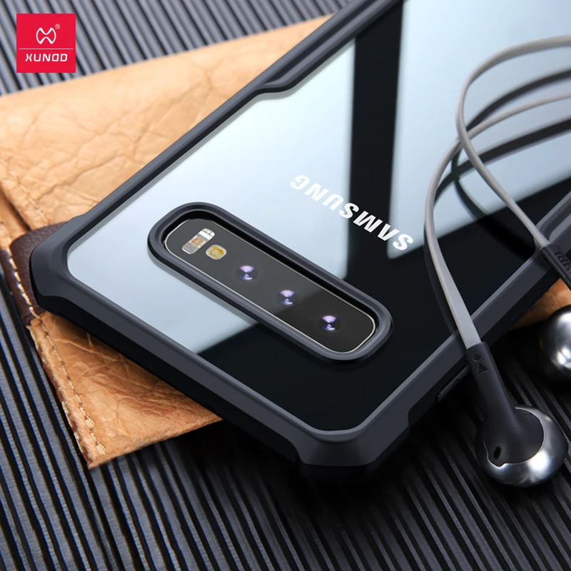 XUNDD-Shockproof Case for Samsung Galaxy S10 Plus, Transparent Cover, Anti-drop Protective Cover