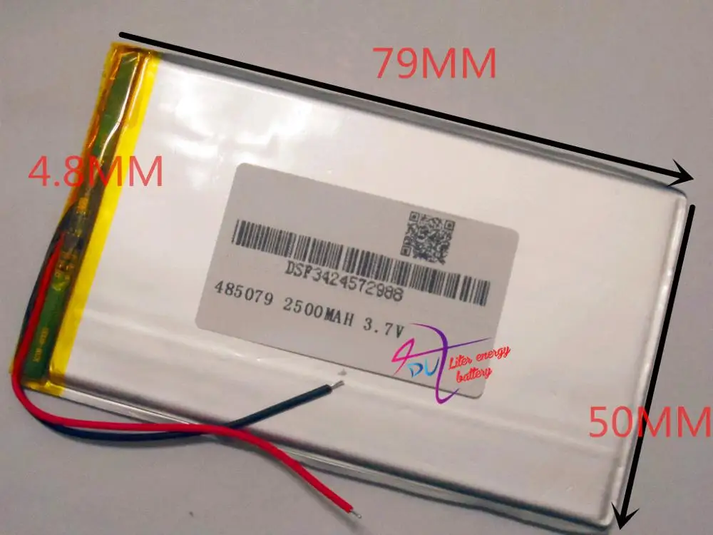 

best battery brand Size 485079 3.7V 2500mah tablet battery With Protection Board For MP3 MP4 GPS Digital Products Free