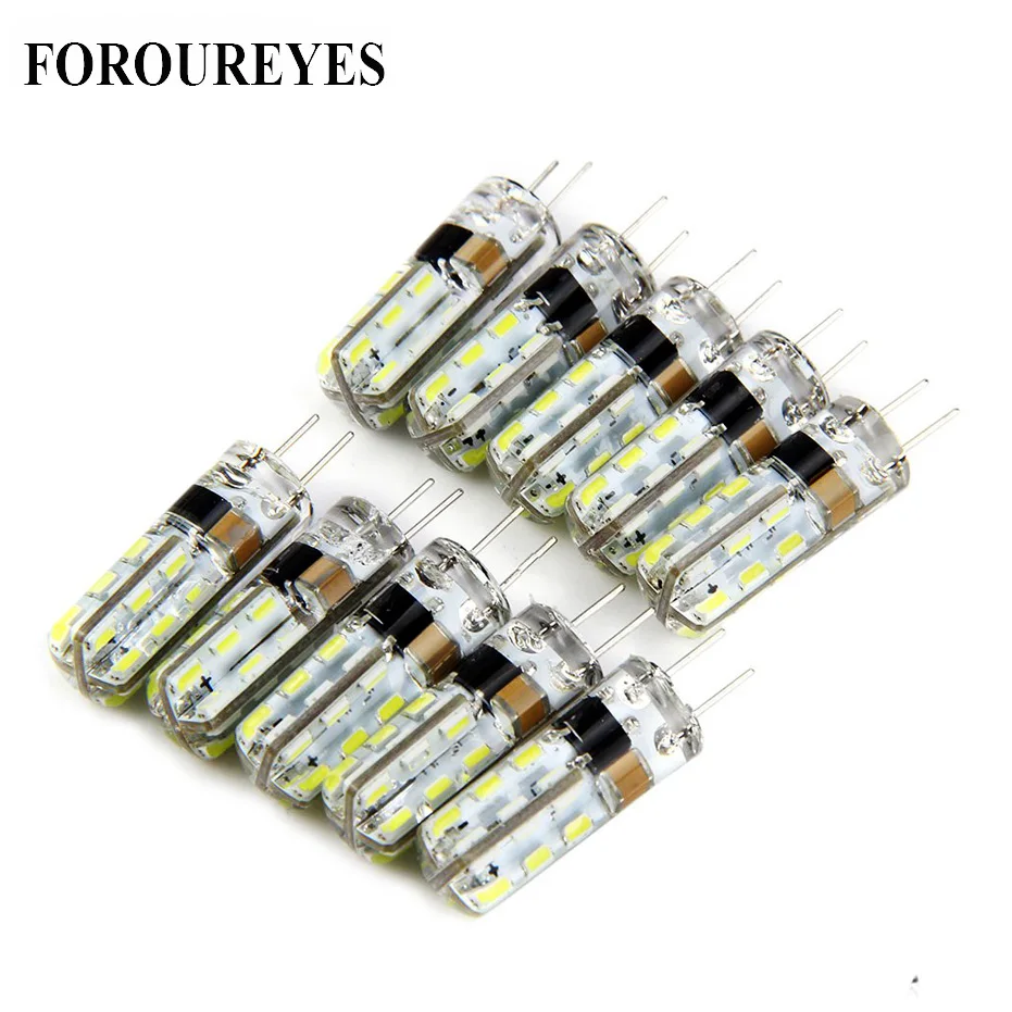 

10pcs 220V LED lgiht G4 Bulb 2W 24leds 3014SMD Lamp For chandelier lights indoor Replace 15W Halogen light