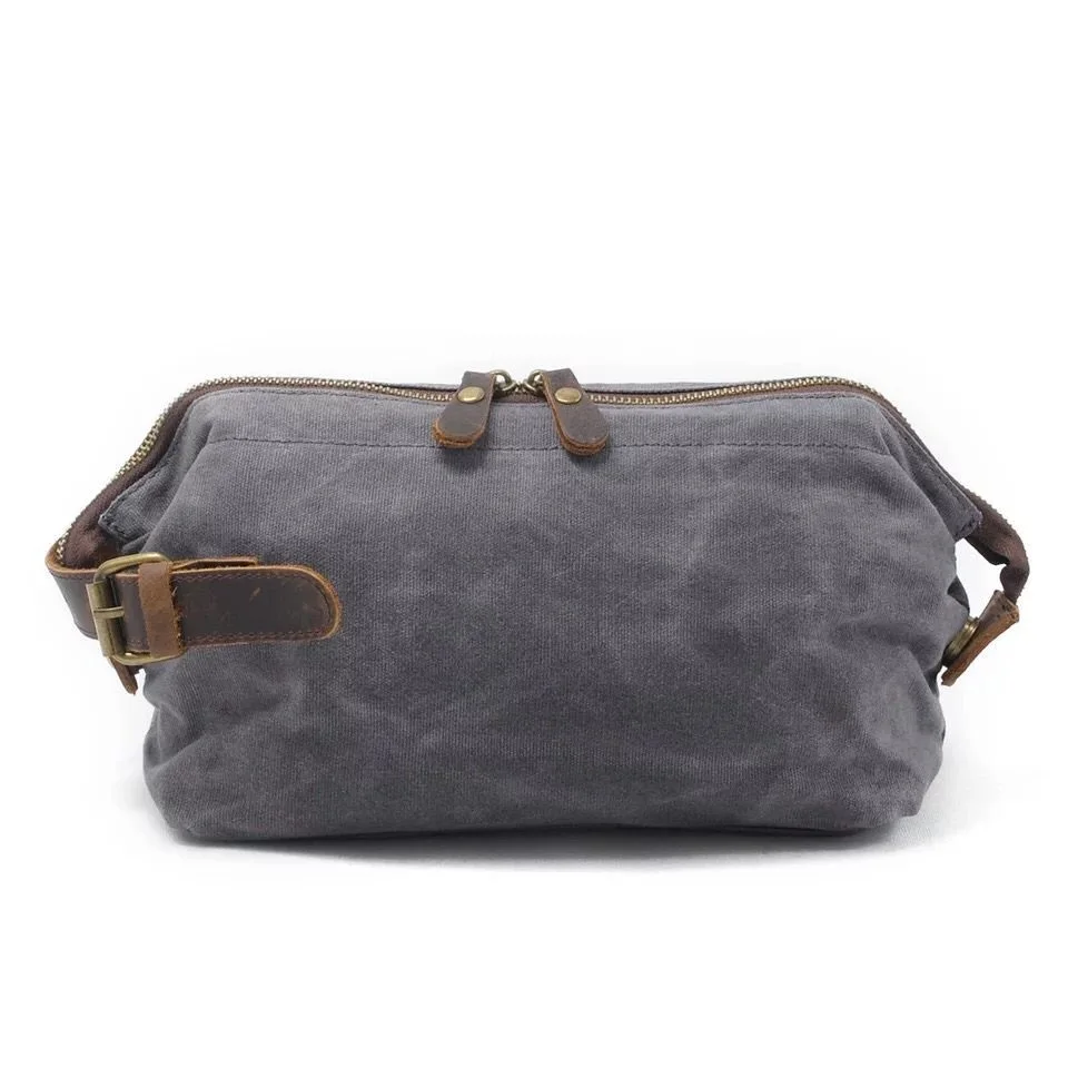 Bolso pequeño de cuero Vintage para hombre, bolsa de almacenamiento de viaje, de mano, informal, al por mayor