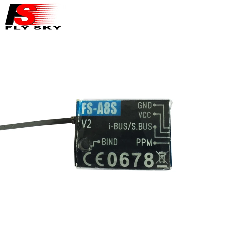 Flysky FS-A8S 2.4G 8CH Mini Receiver with PPM i-BUS SBUS For RC Qaudcopter FPV Racing Drone Compatible FS-gt5 FS-i6 i6S FS-i6x