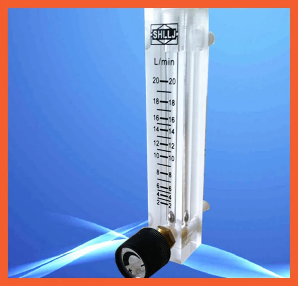 

LZQ-7(2-20)LPM air flow meter(H=120mm gas flow meter)with control valve for Oxygen conectrator,it can adjust flow LZQ7 flowmeter