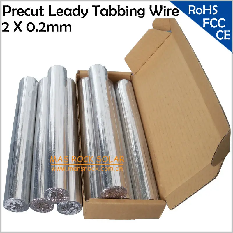 

2x0.2mm Leady Tabbing Wire for Solar Cells Soldering, Precut 2mm PV Ribbon Tabbing Wire,Wholesale Solar Tab Wire for Solar Panel