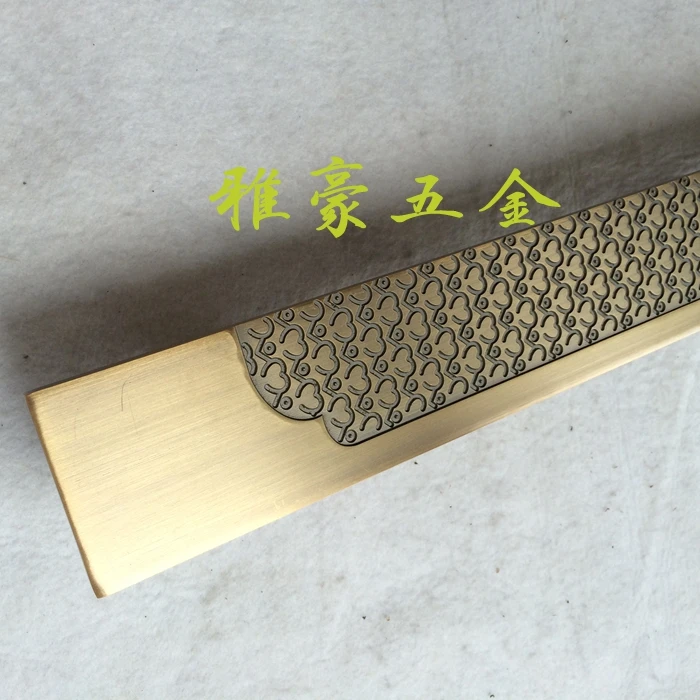 Wooden handle Hotel auspicious clouds Chinese antique glass door handle door handle modern handle