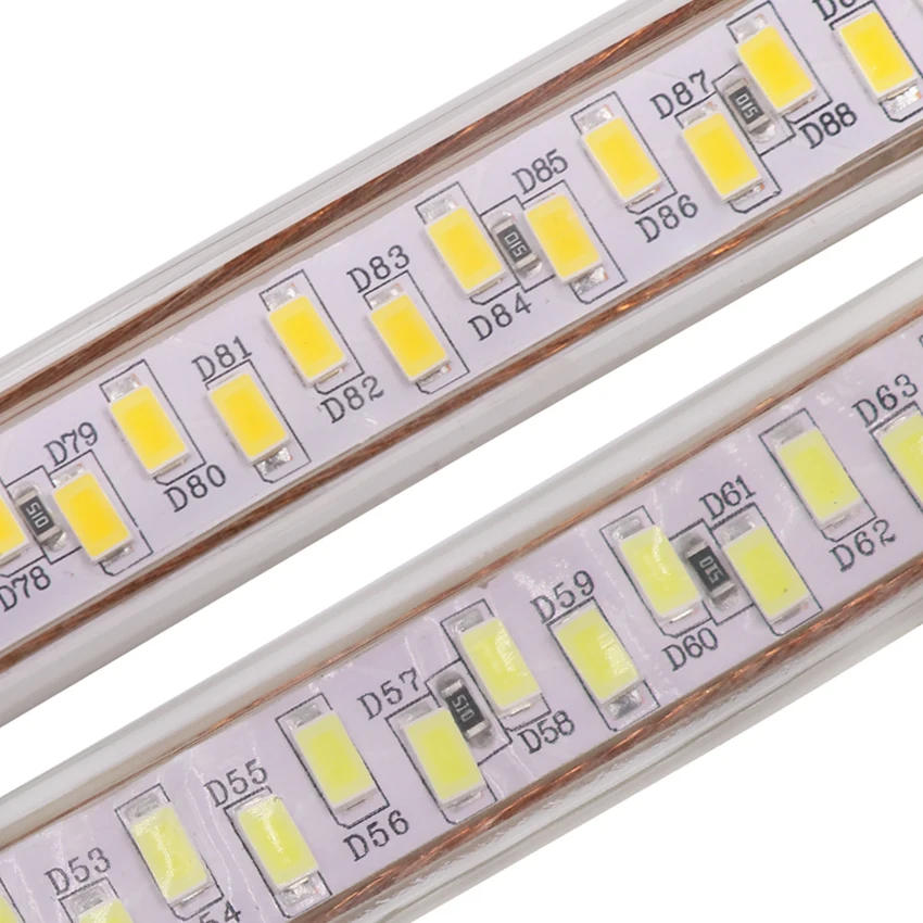 5730 taśma Led 110V 120V 180 leds/m wodoodporna taśma ledowa SMD 5630 1m/2M/3M/5M/10M/15M/20M/50M/100M + zestawy wtyczek amerykańskich