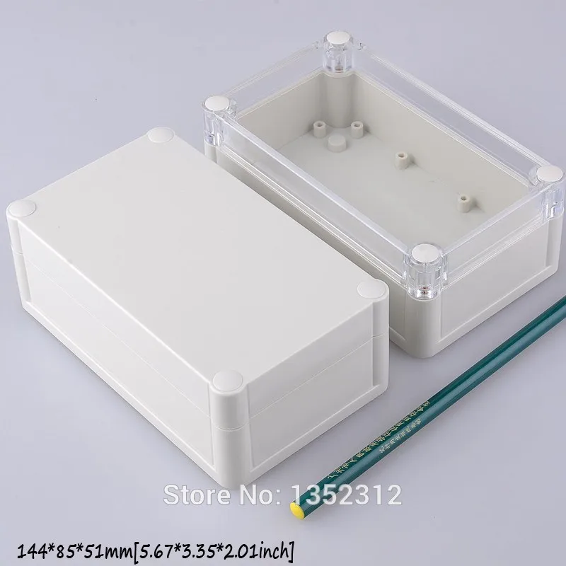 

10 pcs/lot 144*85*51mm plastic waterproof enclosure for electronic IP68 housing DIY project box ABS junction distribution box