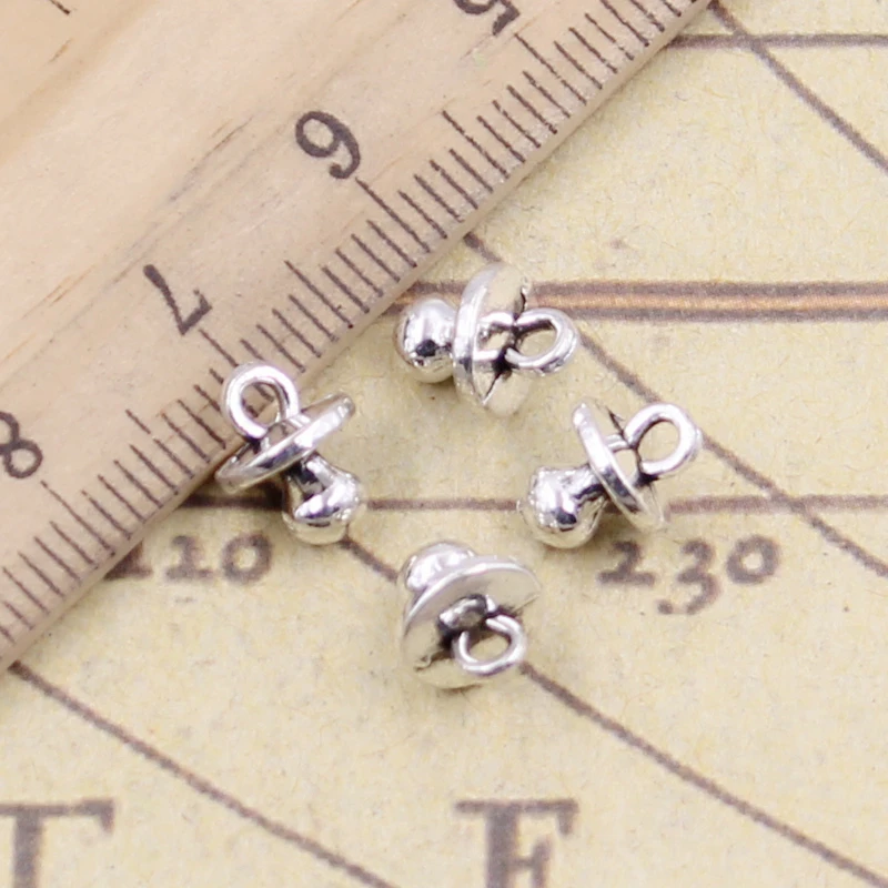 

30pcs Charms Baby Pacifier Binky Teether 9x7x6mm Tibetan Silver Color Pendants Antique Jewelry Making DIY Handmade Craft