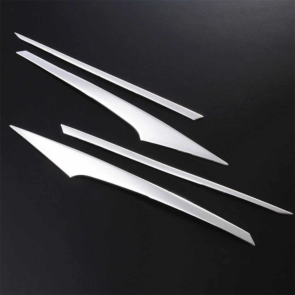 4pcs SUS304 Stainless Steel Head Lamp Side Trim Car Styling Accessories Cover For Toyota Prius Alpha V ZVW40