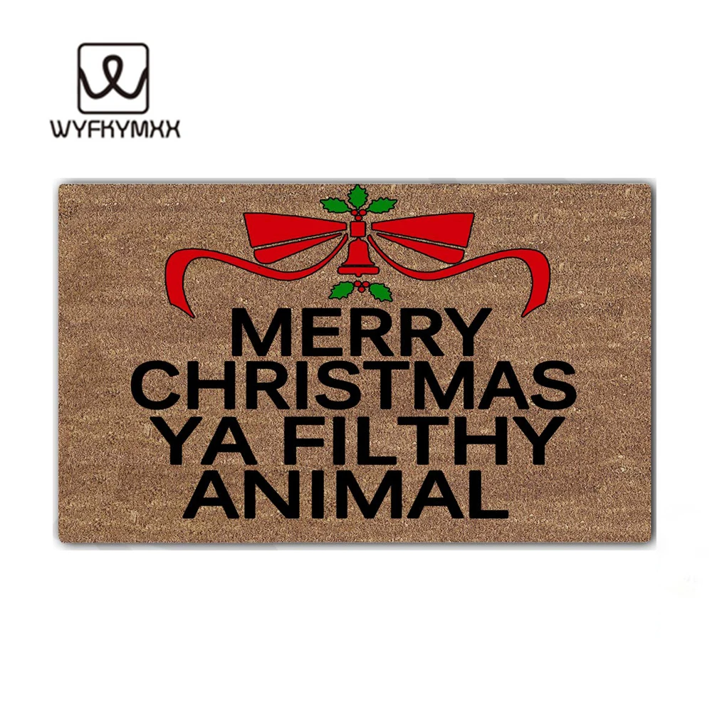 Christmas Doormats Welcome Mat Outdoor Ya Filthy Animal Carpet Kitchen Christmas Rug (Rubber)