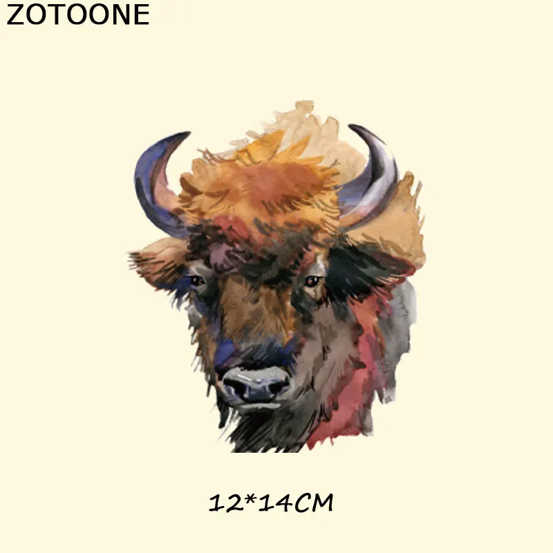 ZOTOONE Sticker Patches Colorful Animal Washable Print on T-Shirt Clothes Decoration New Design Diy Accessory Iron-On Transfer