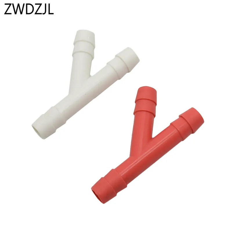 

10mm Y water splitter Connector water tee barb joint Breeding drinking fountain oxygen connector 200pcs