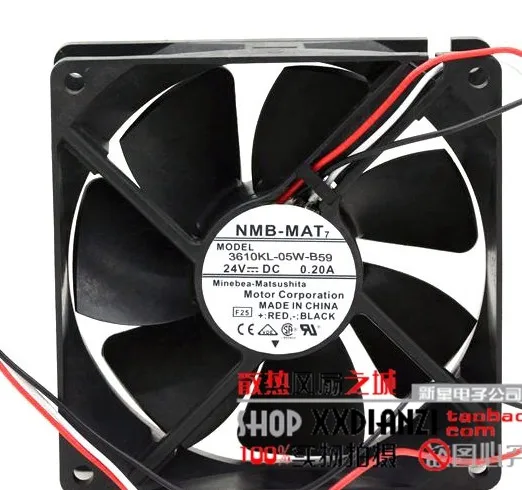 

NEW NMB-MAT Minebea 3610KL-05W-B59 24V 0.20A 9225 3PIN Frequency converter cooling fan