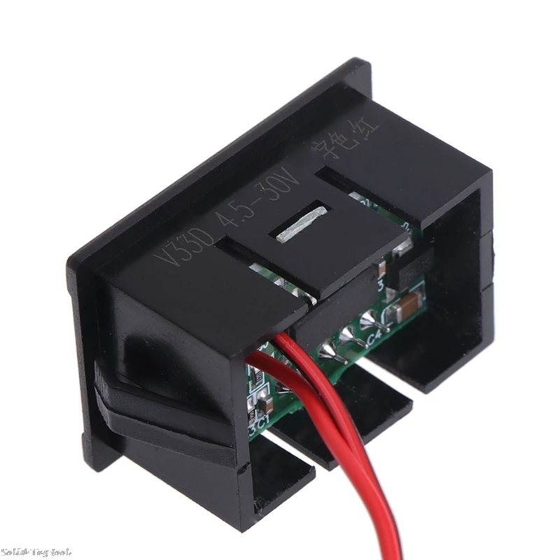 2 Draden 4.5-30V Mini Led Digitale Display Voltmeter Panel Meter 4XFD