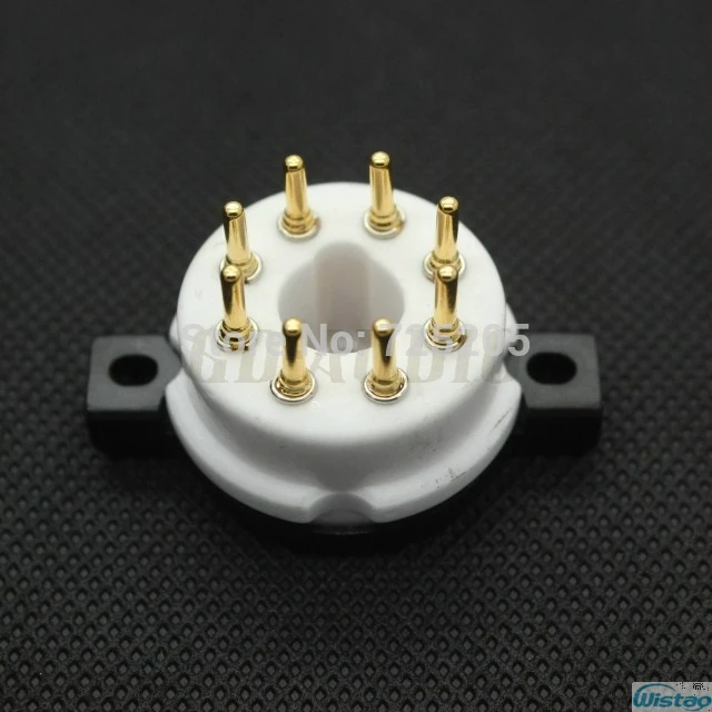 8-контактная позолоченная вакуумная трубка с большими восемью контактами KT66 KT88 EL34 EL37 позолоченная медная и керамическая основа