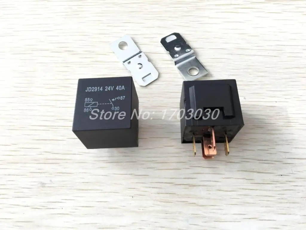 

DC 24 Volts 40A 1NO+1NC SPDT 5 Pin JD2914 Type Auto Car Relay 10 Pcs