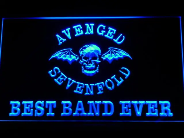 329 Best Band Ever Avenged Sevenfold LED Neon Light Signs with On/Off Switch 20+ Colors 5 Sizes to choose