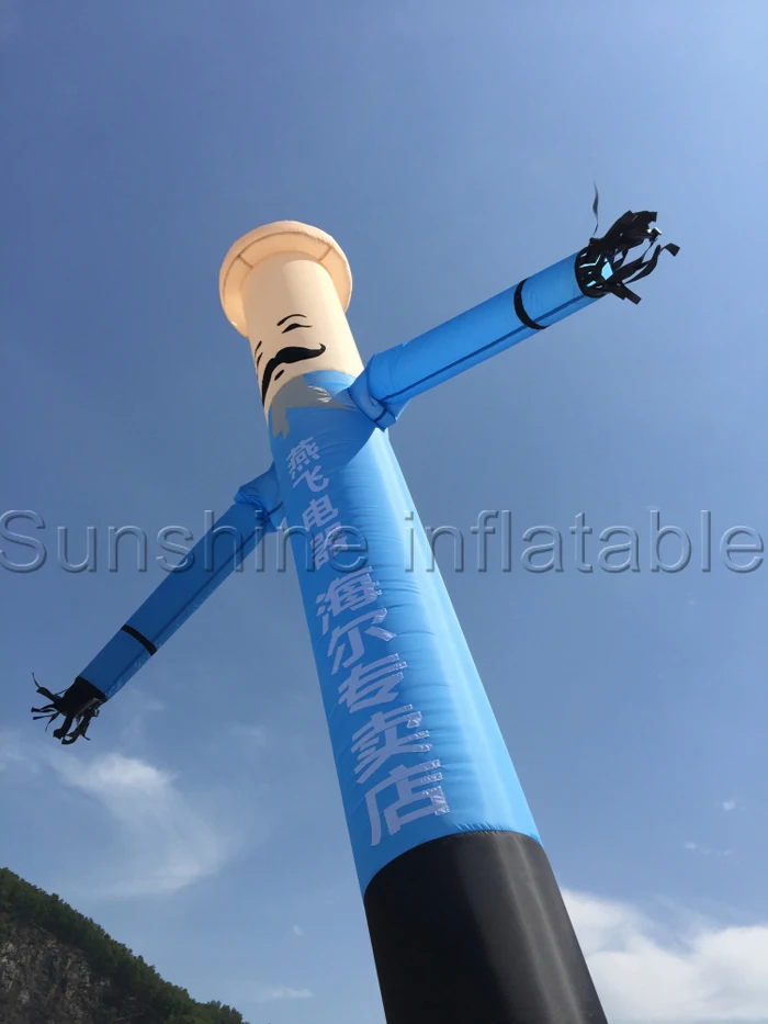 Custom logo advertisment chef inflatable sky air dancer dancing man single tube powerful blower included