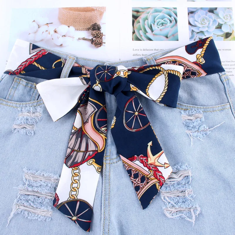 fashion fabric belts for women korean skinny scarf shirt ribbon waist rope girdle for dresses female ladies waistband straps