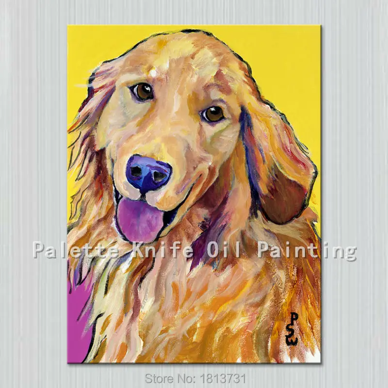 

Oil painting On Canvas Wall Pictures Paintings For Living Room Wall Art Canvas Pop art dog modern abstract hand painted 7