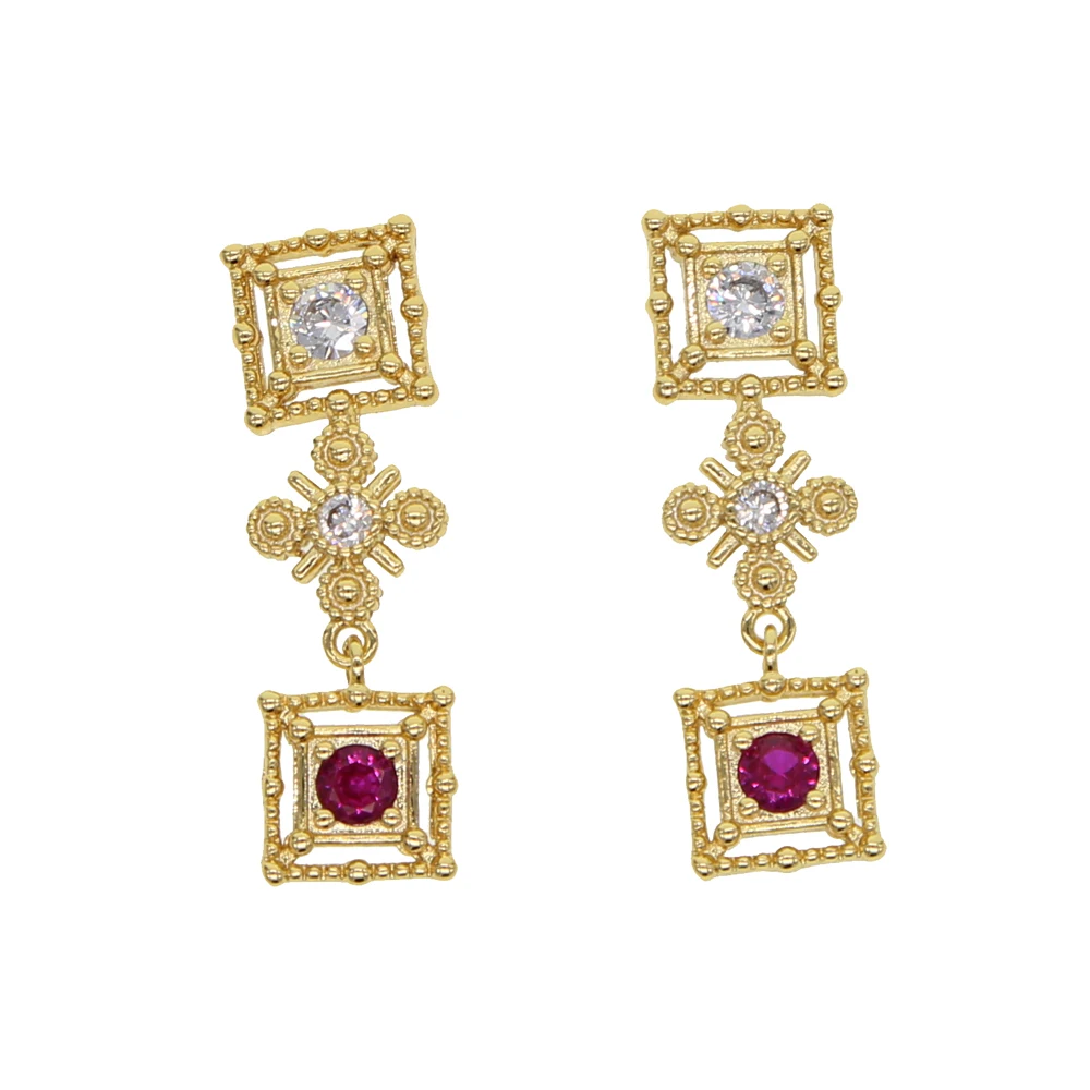 European Ethnic Women Earrings Vintage geometric Drop Dangle Earrings Classic Hollow Lantern Tassel Palace design