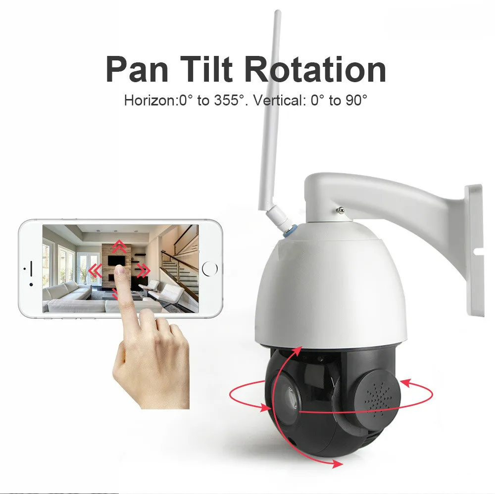 20X Optical Zoom 1080P Wireless PTZ Dome IP Camera WIFI Outdoor CCTV Security Video Camera Audio Talk Speaker 60m Night Vision