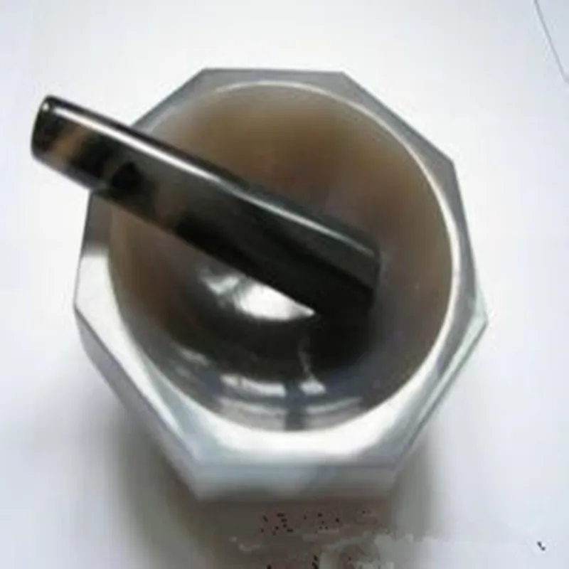 Agate Mortar / with pestle / Inside Diameter: 130mm