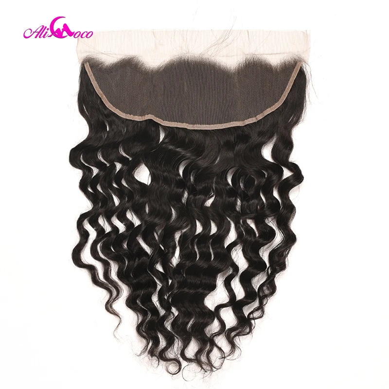 

Ali Coco Brazilian Loose Deep Wave Frontal 8-20 Inch 13X4 Ear To Ear Lace Frontal Natural Color 100% Remy Human Hair Frontal