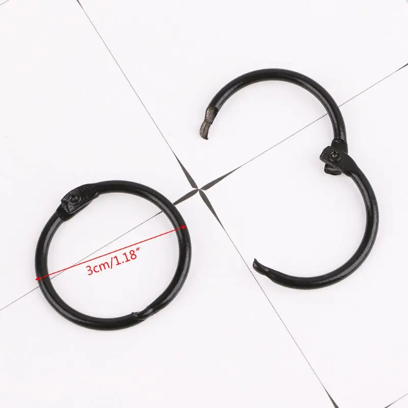 10 Chiếc Kim Loại Lỏng Lá Chất Kết Dính Vòng Bền Undeforming Rời Lá Tổ Chức Trường Vật Dụng Văn Phòng Thủ Công