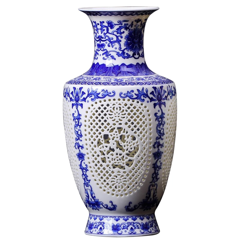 

New Arrival Antique Jingdezhen Ceramic Vase Chinese Blue and White Porcelain Flower Vase For Home Decor