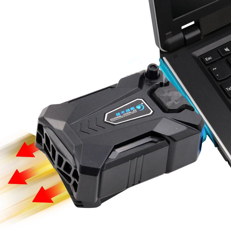 Ventilador USB para laptop, 1 peça, novo, de alta performance, tipo sucção, tecnologia de turbina externa, ventilador de refrigeração para notebook, ventilação.