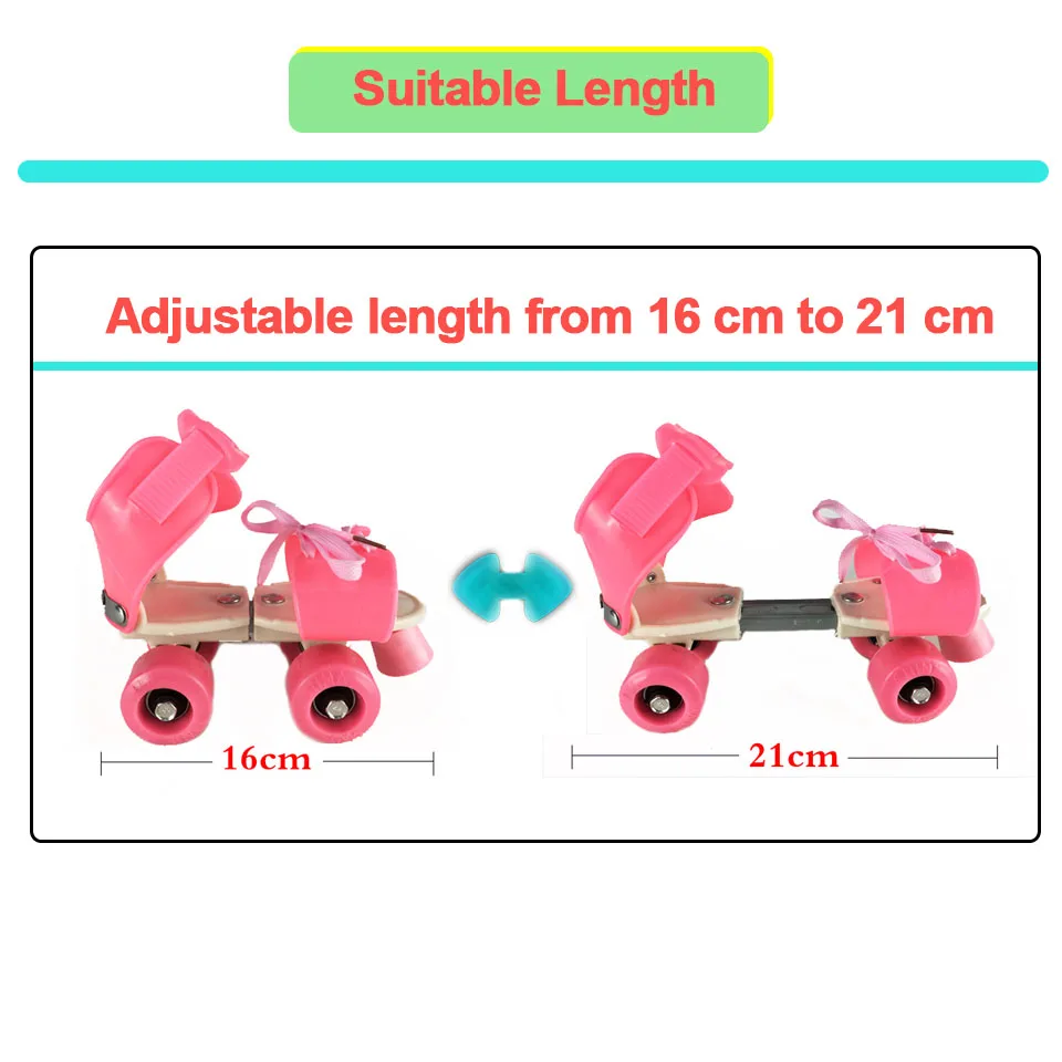 Children Two Lines Roller Skates Double Row 4 Wheel Skating Shoes Adjustable Size Sliding Inline Patines En Linea Kids Gift IB02