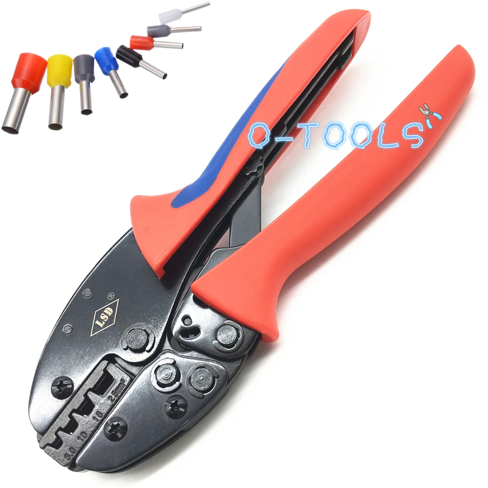 Copper bootlace cable ferrule crimper tool pliers S-0625WF wire cord-end sleeves hand crimping tools 6-25mm²