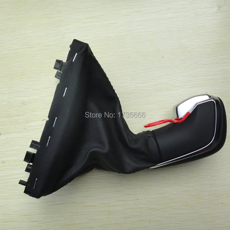 FOR NEW A6 PA STYLE FOR Audi A4 A6 C7 For Skoda High Quality Black leather shift knob SHIFT KNOB