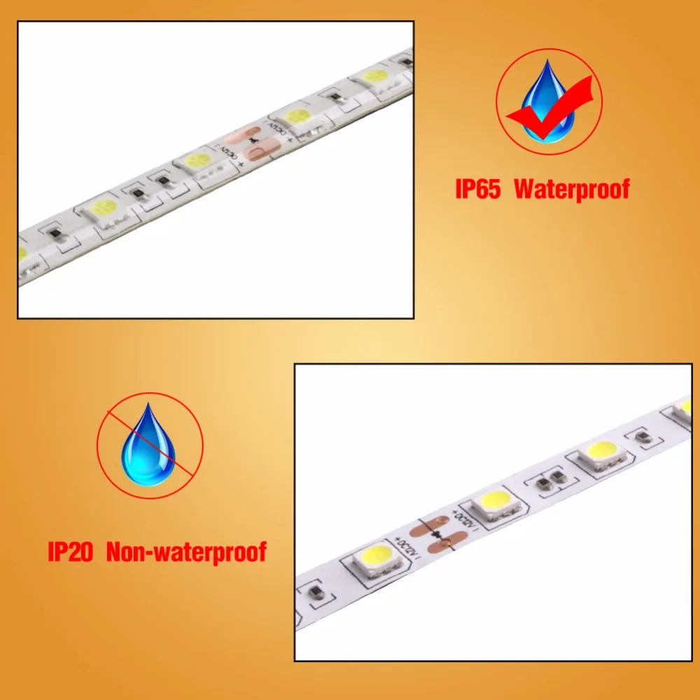 DC 12V LED Strip Light Tape Flexible Diode Ribbon SMD 5050 2835 1M 2M 3M 4M 5M RGB 24Key 44Key Power Remote Waterproof Lighting