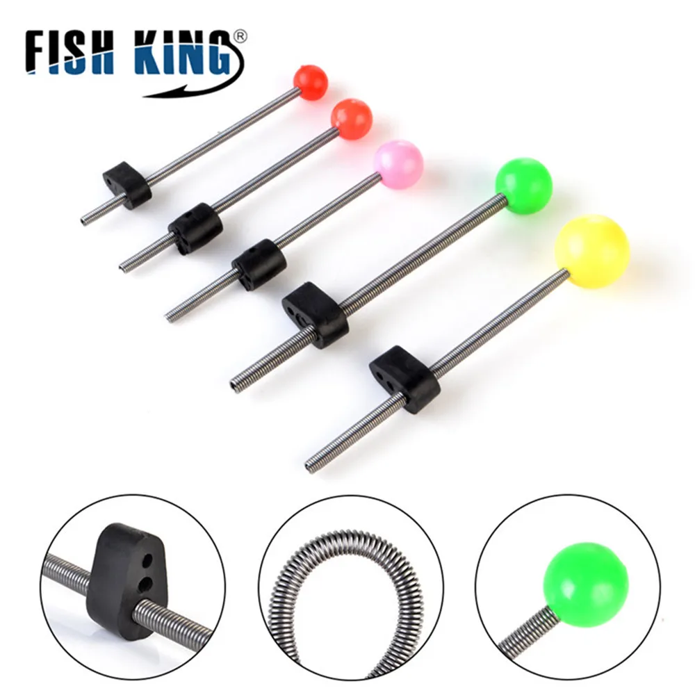 FISH KING 20PCS Winter Fishing Rod Top Tip 70mm 90mm Staninless Steel CW 2-10g Mini Ice Fishing Portable Fishing Accessories