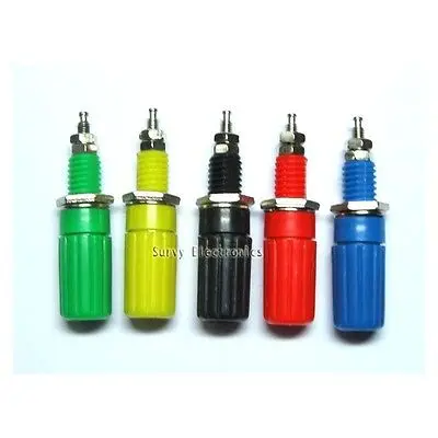 5Pcs 5 Colors Binding Post For Speaker 4mm Female Banana Plug Test Contor New