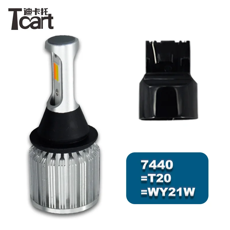 Tcart Car Accessory For Infiniti FX37 FX50 2011 Turn lights 60W 7440 WY21W LED White DRL Daytime Running Lights Turn Signals