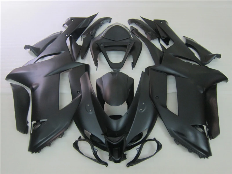 ABS full Fairing kit for Kawasaki ZX-6R 2007 2008 all matte black plastic motorcycle fairings set NINJA zx6r 07 08 GH15