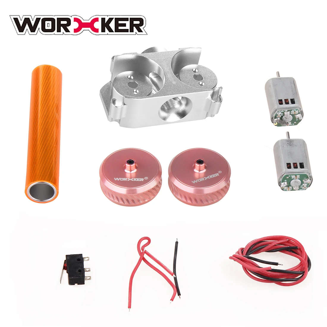 Worker Twill Metal Power Type Flywheel Set for Nerf N-Strike Elite Stryfe Blaster N-Strike Elite Rapidstrike CS-18 Blaster