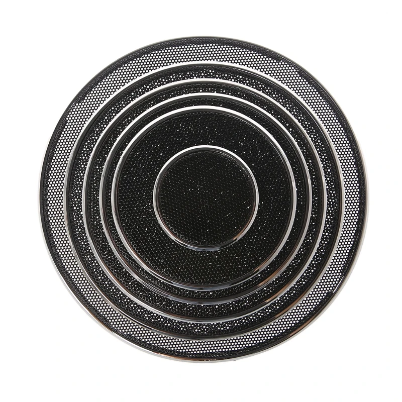 2 Pcs 3 4 5 6.5 Inch Speaker Steel Mesh Round Grill Protective Cover Circle