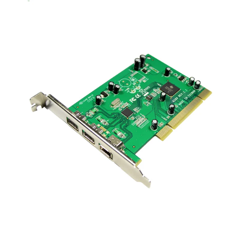 

IOCREST PCI Combo 2x 1394b + 1x 1394a Firewire Ports PCI Controller Card 1394 card TI Chipset 6pin cable win10