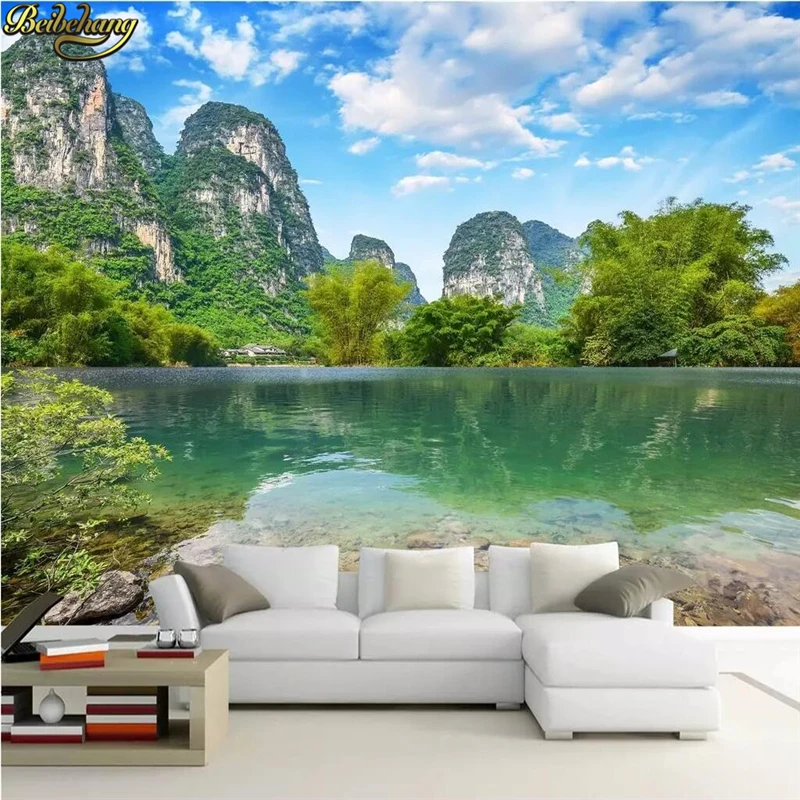 

beibehang Custom papel de parede 3d Mural Wallpaper For Walls 3 D Natural landscape painting photo wallpapers for living room