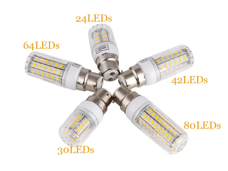 B22 Bayonet LED Corn Lights SMD 5730 Energy Saving Bulbs 7W 12W 15W 20W 25W Leds Lamp Bombillas Light Lampada Ampoule Lighting